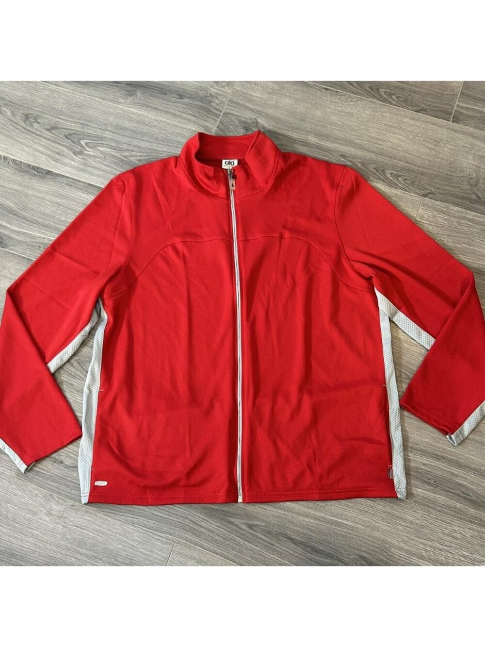Alo Track Jacket Mens XL Red CoolFit Mesh Full Zip Lightweight Athletic Golf